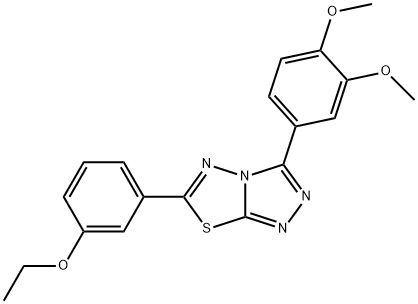 3-(3,4-dimethoxyphenyl)-6-(3-ethoxyphenyl)[1,2,4]triazolo[3,4-b][1,3,4]thiadiazole 구조식 이미지