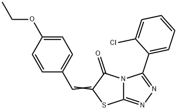 3-(2-chlorophenyl)-6-(4-ethoxybenzylidene)[1,3]thiazolo[2,3-c][1,2,4]triazol-5(6H)-one Structure