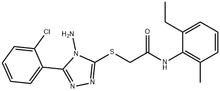 2-{[4-amino-5-(2-chlorophenyl)-4H-1,2,4-triazol-3-yl]sulfanyl}-N-(2-ethyl-6-methylphenyl)acetamide Structure