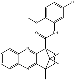 N-(5-chloro-2-methoxyphenyl)-4,11,11-trimethyl-1,2,3,4-tetrahydro-1,4-methanophenazine-1-carboxamide 구조식 이미지