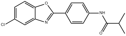 N-[4-(5-chloro-1,3-benzoxazol-2-yl)phenyl]-2-methylpropanamide Structure