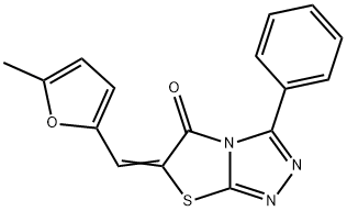 6-[(5-methyl-2-furyl)methylene]-3-phenyl[1,3]thiazolo[2,3-c][1,2,4]triazol-5(6H)-one Structure