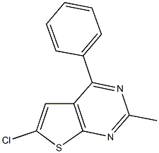 6-chloro-2-methyl-4-phenylthieno[2,3-d]pyrimidine Structure