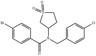 4-bromo-N-(4-chlorobenzyl)-N-(1,1-dioxidotetrahydro-3-thienyl)benzamide Structure