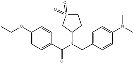 N-[4-(dimethylamino)benzyl]-N-(1,1-dioxidotetrahydro-3-thienyl)-4-ethoxybenzamide 구조식 이미지