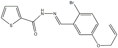 N'-[5-(allyloxy)-2-bromobenzylidene]-2-thiophenecarbohydrazide Structure