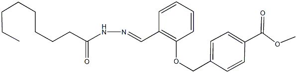methyl 4-{[2-(2-nonanoylcarbohydrazonoyl)phenoxy]methyl}benzoate Structure