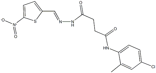 N-(4-chloro-2-methylphenyl)-4-[2-({5-nitro-2-thienyl}methylene)hydrazino]-4-oxobutanamide Structure