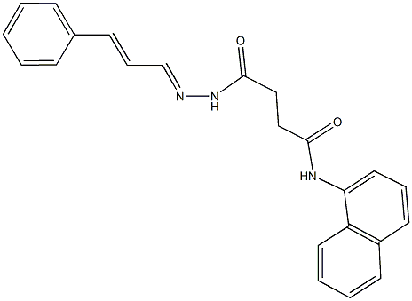 N-(1-naphthyl)-4-oxo-4-[2-(3-phenyl-2-propenylidene)hydrazino]butanamide 구조식 이미지