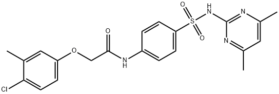 2-(4-chloro-3-methylphenoxy)-N-(4-{[(4,6-dimethyl-2-pyrimidinyl)amino]sulfonyl}phenyl)acetamide Structure