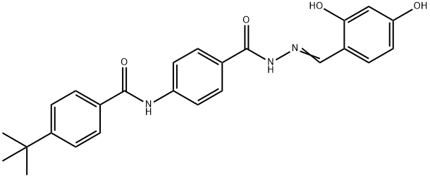 4-tert-butyl-N-(4-{[2-(2,4-dihydroxybenzylidene)hydrazino]carbonyl}phenyl)benzamide Structure