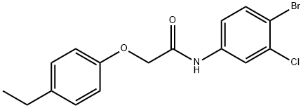 N-(4-bromo-3-chlorophenyl)-2-(4-ethylphenoxy)acetamide 구조식 이미지