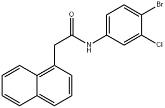 N-(4-bromo-3-chlorophenyl)-2-(1-naphthyl)acetamide Structure