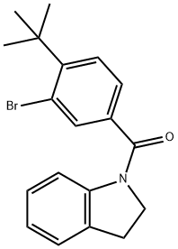 1-(3-bromo-4-tert-butylbenzoyl)indoline 구조식 이미지