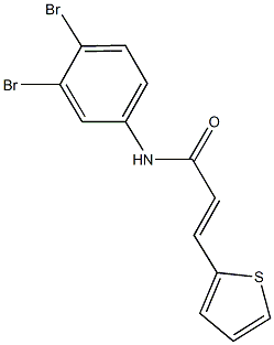 N-(3,4-dibromophenyl)-3-(2-thienyl)acrylamide Structure