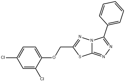 2,4-dichlorophenyl (3-phenyl[1,2,4]triazolo[3,4-b][1,3,4]thiadiazol-6-yl)methyl ether 구조식 이미지