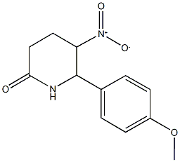 5-nitro-6-(4-methoxyphenyl)-2-piperidinone Structure