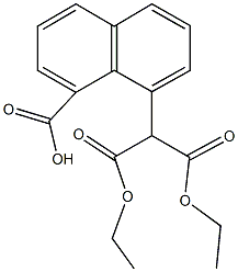 8-[2-ethoxy-1-(ethoxycarbonyl)-2-oxoethyl]-1-naphthoic acid 구조식 이미지