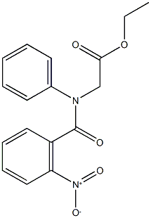 ethyl ({2-nitrobenzoyl}anilino)acetate 구조식 이미지