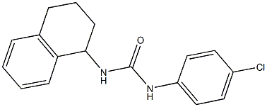 N-(4-chlorophenyl)-N'-(1,2,3,4-tetrahydro-1-naphthalenyl)urea 구조식 이미지