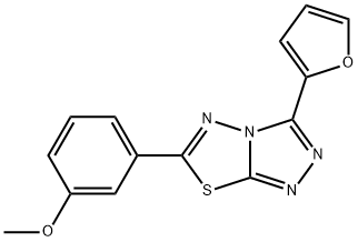 3-[3-(2-furyl)[1,2,4]triazolo[3,4-b][1,3,4]thiadiazol-6-yl]phenyl methyl ether Structure