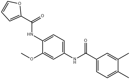 N-{4-[(3,4-dimethylbenzoyl)amino]-2-methoxyphenyl}-2-furamide Structure