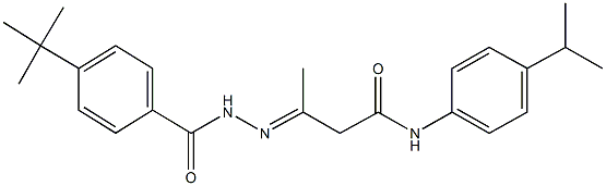 3-[(4-tert-butylbenzoyl)hydrazono]-N-(4-isopropylphenyl)butanamide 구조식 이미지