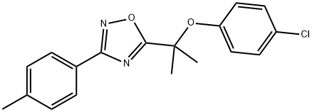 4-chlorophenyl 1-methyl-1-[3-(4-methylphenyl)-1,2,4-oxadiazol-5-yl]ethyl ether Structure