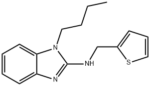 N-(1-butyl-1H-benzimidazol-2-yl)-N-(2-thienylmethyl)amine 구조식 이미지