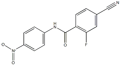 4-cyano-2-fluoro-N-{4-nitrophenyl}benzamide Structure