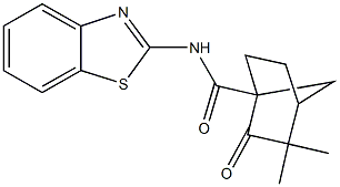 N-(1,3-benzothiazol-2-yl)-3,3-dimethyl-2-oxobicyclo[2.2.1]heptane-1-carboxamide 구조식 이미지