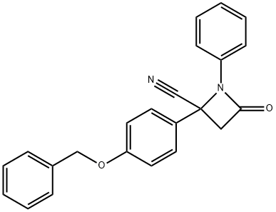 2-[4-(benzyloxy)phenyl]-4-oxo-1-phenyl-2-azetidinecarbonitrile 구조식 이미지