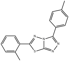 6-(2-methylphenyl)-3-(4-methylphenyl)[1,2,4]triazolo[3,4-b][1,3,4]thiadiazole 구조식 이미지