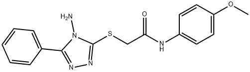 2-[(4-amino-5-phenyl-4H-1,2,4-triazol-3-yl)sulfanyl]-N-(4-methoxyphenyl)acetamide Structure