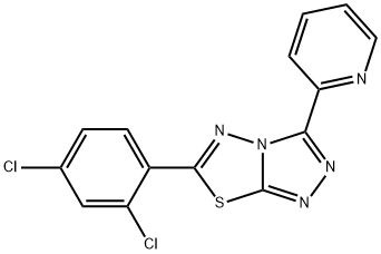 6-(2,4-dichlorophenyl)-3-(2-pyridinyl)[1,2,4]triazolo[3,4-b][1,3,4]thiadiazole 구조식 이미지