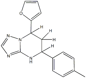 7-(2-furyl)-5-(4-methylphenyl)-4,5,6,7-tetrahydro[1,2,4]triazolo[1,5-a]pyrimidine 구조식 이미지