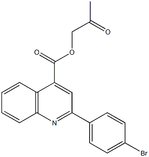 2-oxopropyl 2-(4-bromophenyl)-4-quinolinecarboxylate 구조식 이미지