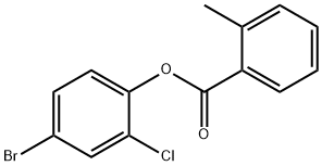 4-bromo-2-chlorophenyl 2-methylbenzoate 구조식 이미지