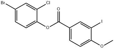 4-bromo-2-chlorophenyl 3-iodo-4-methoxybenzoate 구조식 이미지