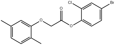 4-bromo-2-chlorophenyl (2,5-dimethylphenoxy)acetate Structure