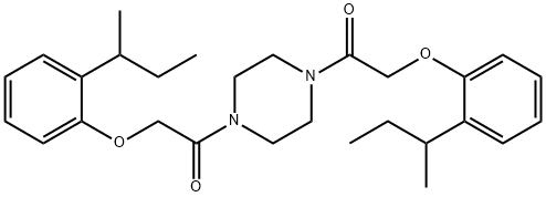 1,4-bis[(2-sec-butylphenoxy)acetyl]piperazine Structure