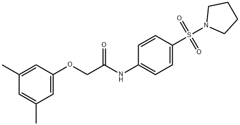 2-(3,5-dimethylphenoxy)-N-[4-(1-pyrrolidinylsulfonyl)phenyl]acetamide Structure