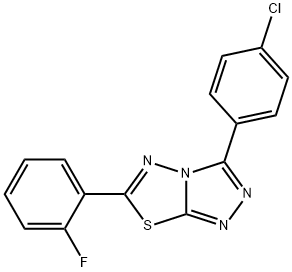 3-(4-chlorophenyl)-6-(2-fluorophenyl)[1,2,4]triazolo[3,4-b][1,3,4]thiadiazole Structure