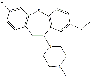 7-fluoro-11-(4-methyl-1-piperazinyl)-10,11-dihydrodibenzo[b,f]thiepin-2-yl methyl sulfide Structure