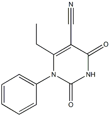 6-ethyl-2,4-dioxo-1-phenyl-1,2,3,4-tetrahydropyrimidine-5-carbonitrile 구조식 이미지