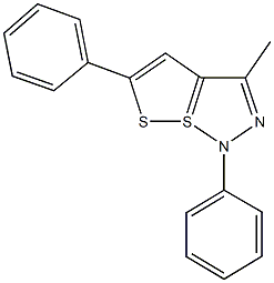 3-methyl-1,5-diphenyl-1H-7lambda~4~-[1,2]dithiolo[5,1-e][1,2,3]thiadiazole 구조식 이미지