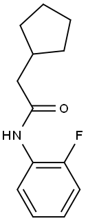 2-cyclopentyl-N-(2-fluorophenyl)acetamide 구조식 이미지