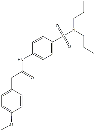 N-{4-[(dipropylamino)sulfonyl]phenyl}-2-(4-methoxyphenyl)acetamide 구조식 이미지