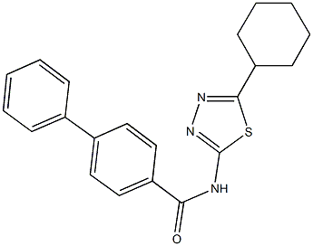 N-(5-cyclohexyl-1,3,4-thiadiazol-2-yl)[1,1'-biphenyl]-4-carboxamide Structure