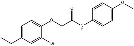 2-(2-bromo-4-ethylphenoxy)-N-(4-methoxyphenyl)acetamide 구조식 이미지